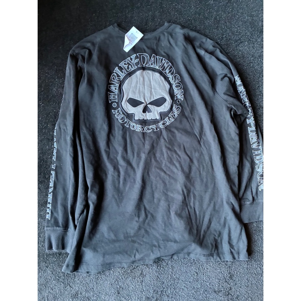 Harley Davidson Willie G Skull Long Sleeve T-Shirt Black Mens 3XL Regular